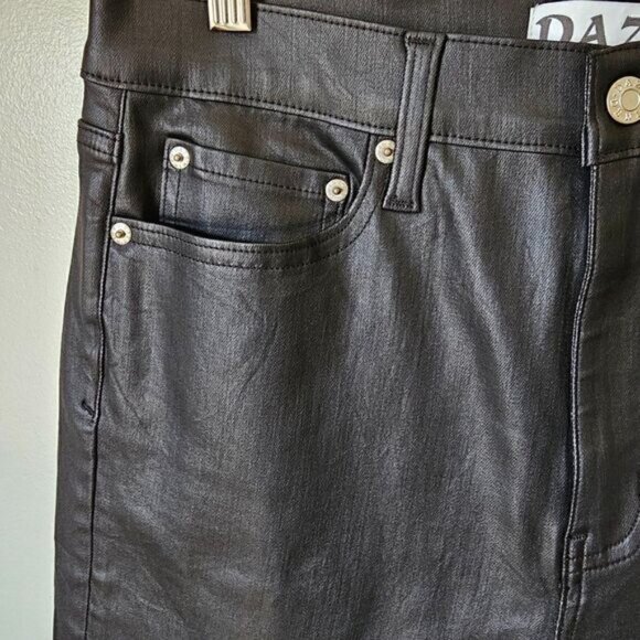 NWT DAZE DENIM DAILY DRIVER IN COATED ASPHALT BLACK PANTS STRETCHY SIZE 31 - Picture 8 of 15